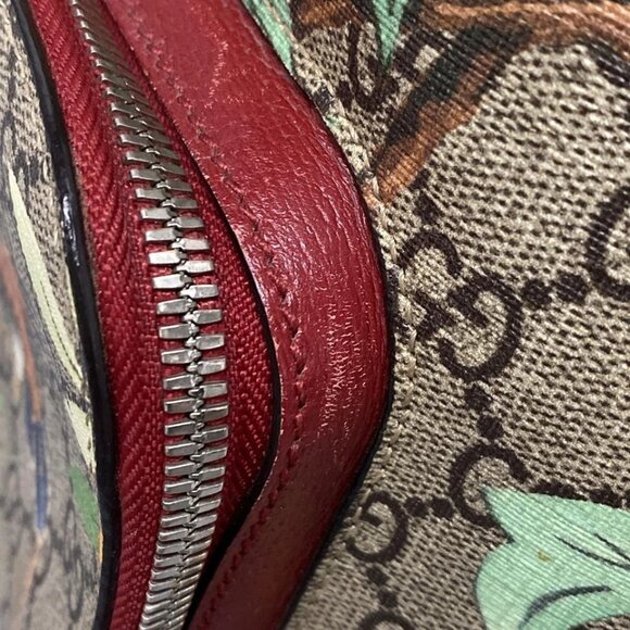 GUCCI GG Supreme Tian Small Backpack Beige Red Multi PVC Leather - 889-071825 - Picture 9 of 14